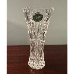 Lenox Crystal Star Vase 6 Inch Made in USA With Box & COA Holiday Christmas